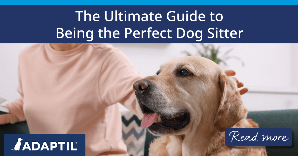 A woman sitting on the sofa, petting a dog who is sat next to her with their tongue hanging out. 